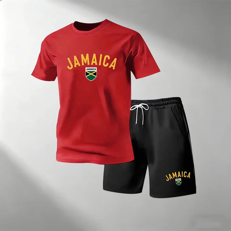 Home Gym Kit - JAMAICA Letnie zestawy casualowych koszulek męskich