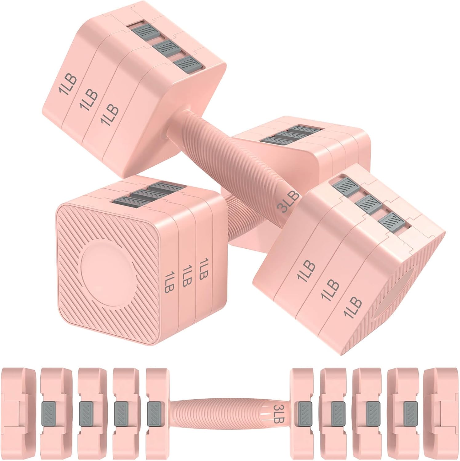 Home Gym Dumbbell Workout - Zestaw regulowanych hantli Hezeyferg dla kobiet