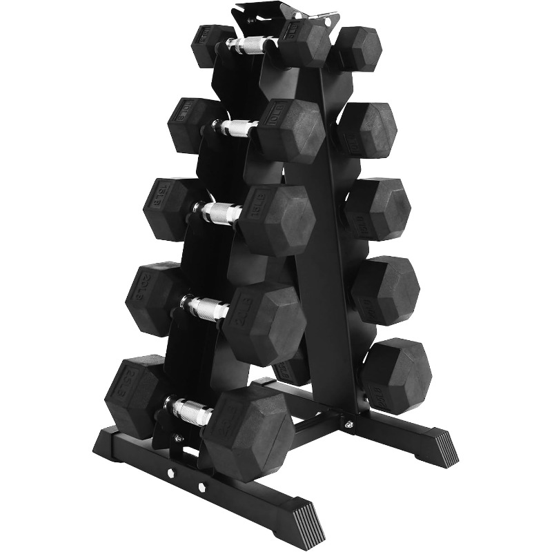 Hex Dumbbell Set - Zestaw hantli sześciokątnych pokrytych gumą z