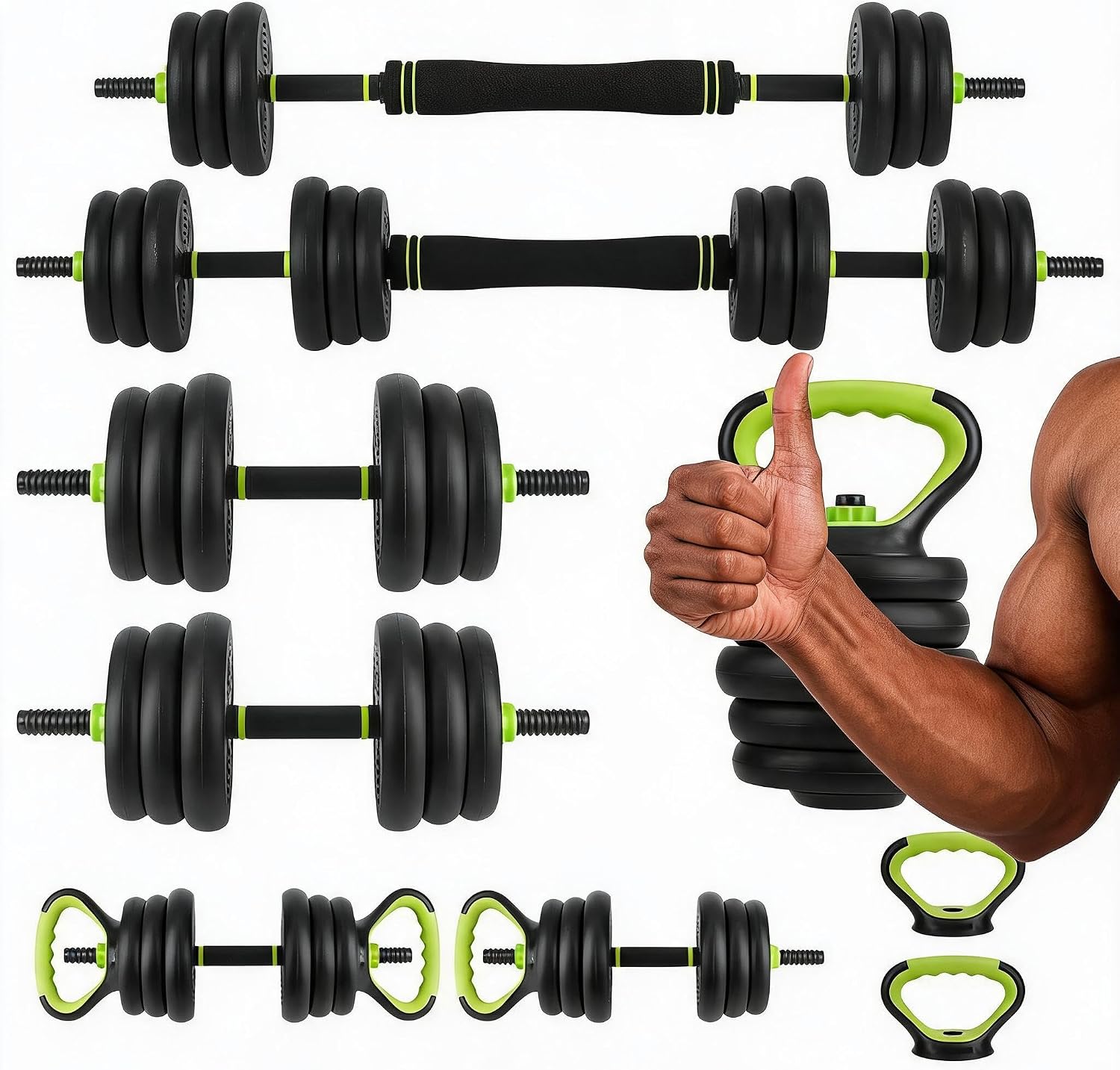 Home Gym Kettlebells - Zestaw hantli regulowanych 4 w 1,