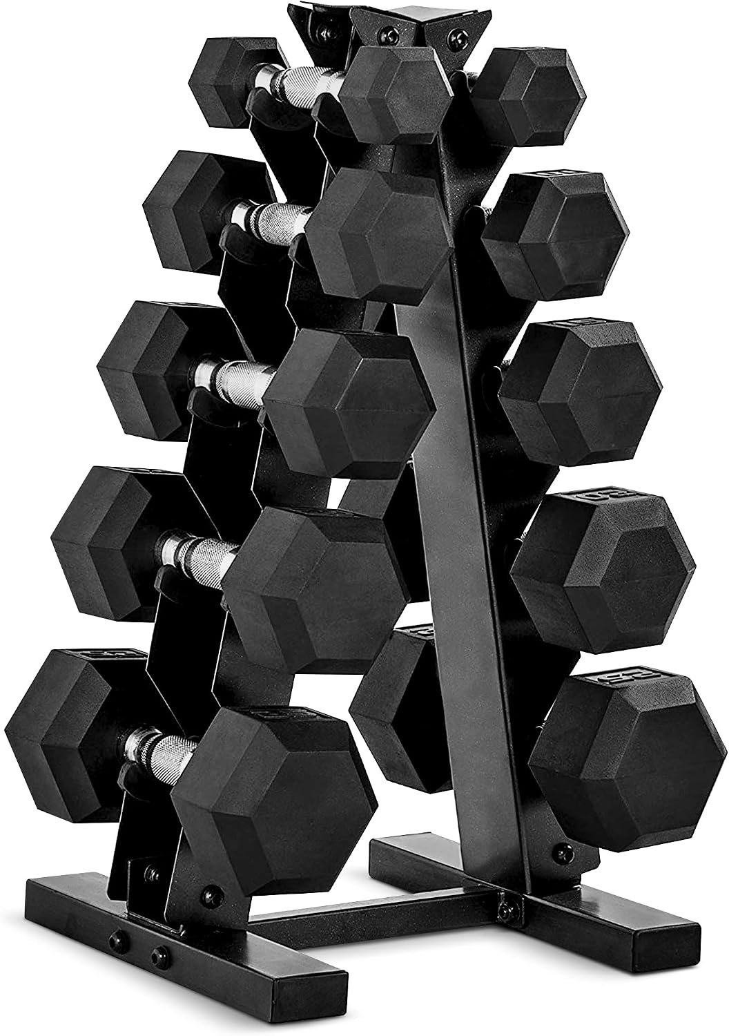 Hex Dumbbell Set - Zestaw hantli sześciokątnych z gumową powłoką