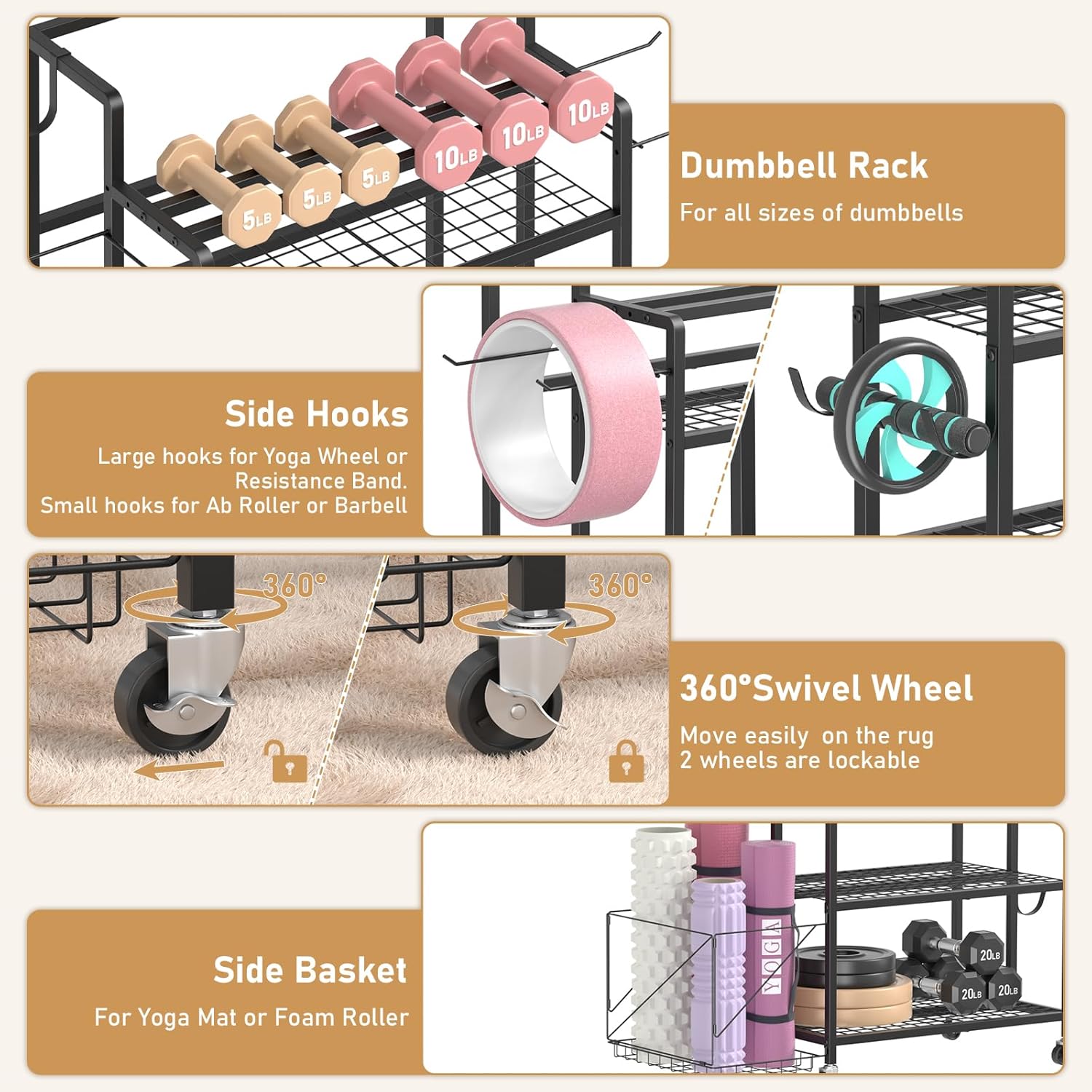 Przechowywanie sprzętu do domo – Home Gym Kettlebells recenzja i cena