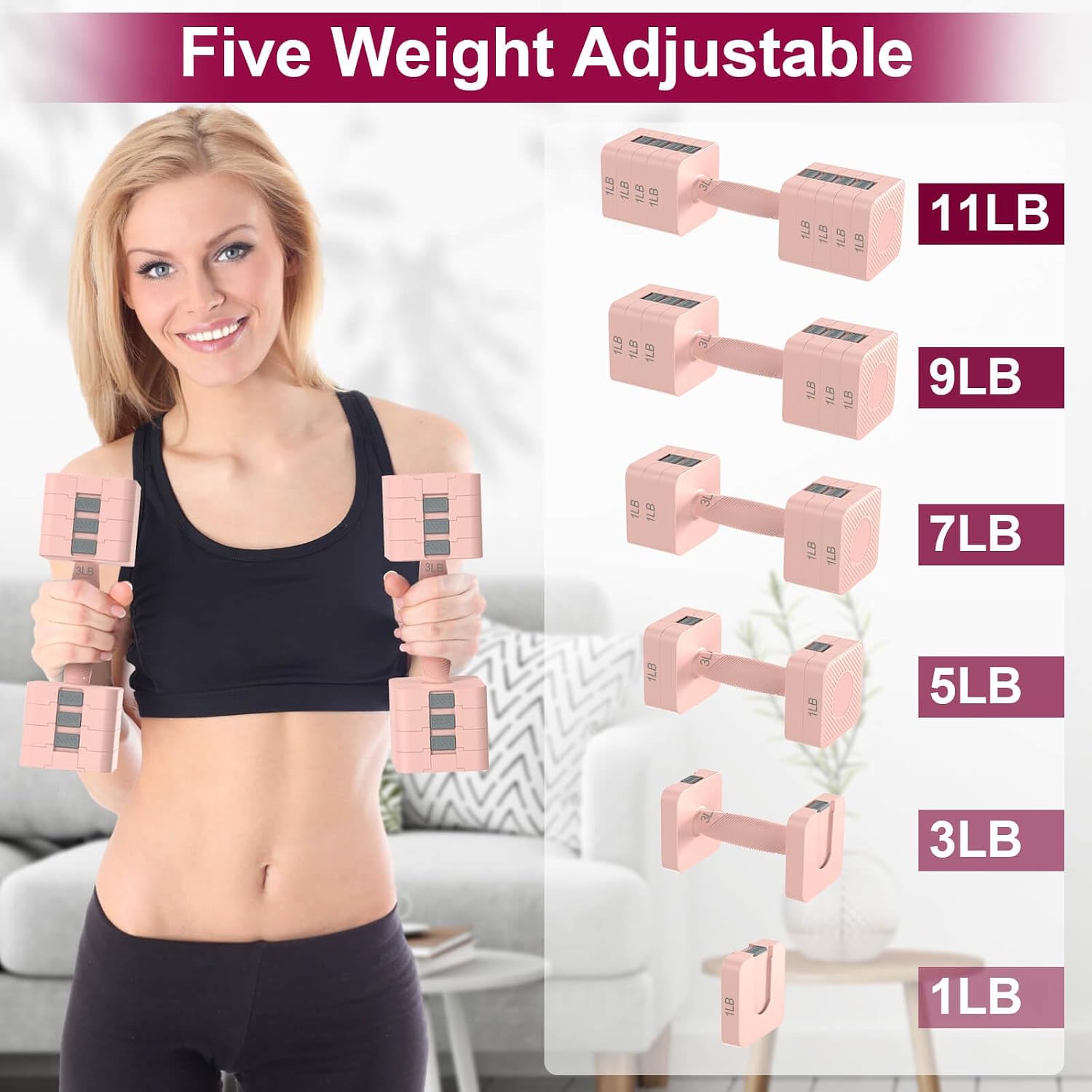 Zestaw regulowanych hantli Hez – Home Gym Dumbbell Workout recenzja i cena
