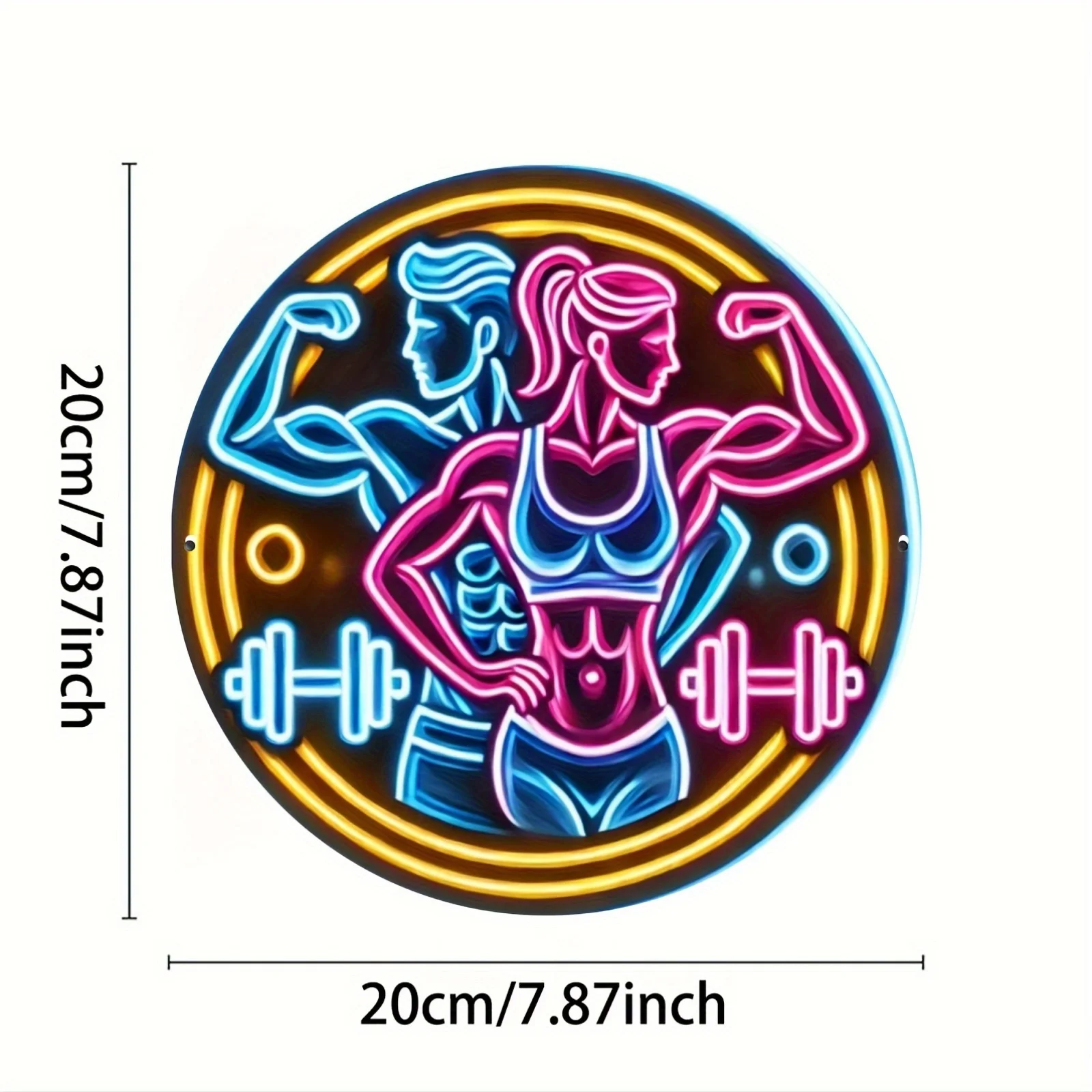 Metalowy Znak 2D Siłownia Fitn – Home Gym Dumbbell Workout recenzja i cena