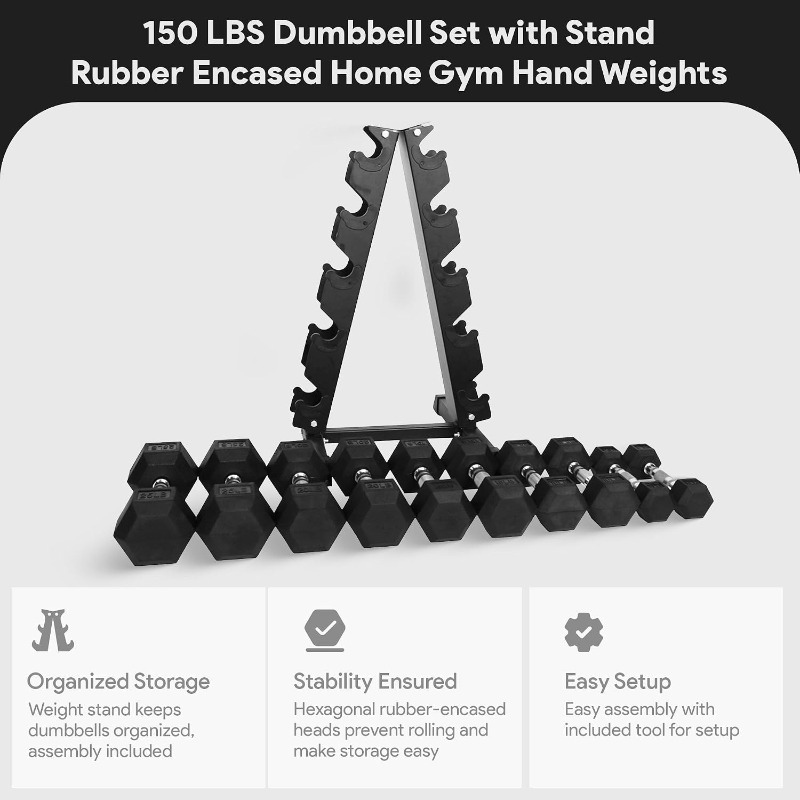 Zestaw hantli sześciokątnych p – Hex Dumbbell Set recenzja i cena