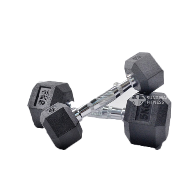 Zestawy hantli z gumową powłok – Hex Dumbbell Set recenzja i cena
