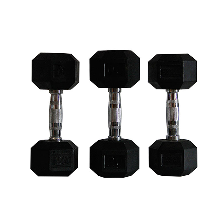 Zestawy hantli z gumową powłok – Hex Dumbbell Set recenzja i cena